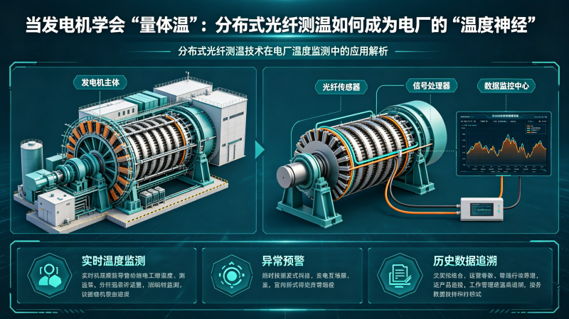 当发电机学会“量体温”：分布式光纤测温如何成为电厂的“温度神经”